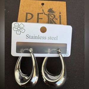 PERI’S Stainless Steel Silver Earrings